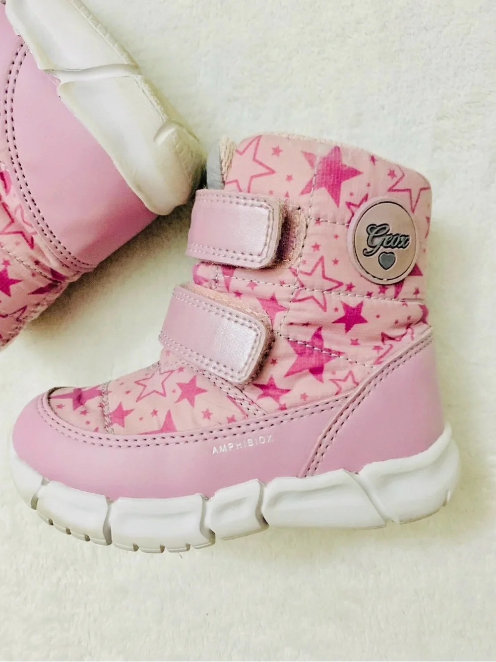 GEOX Girl Waterproof Boots Amphibiox Technology Size US 7 Excellent Condition